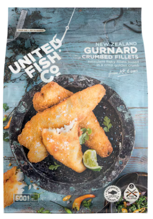 crumbed gurnard fillet packet