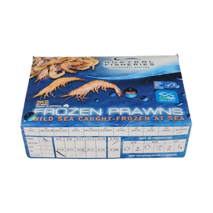 Prawns Raw Banana 3kg Ctn